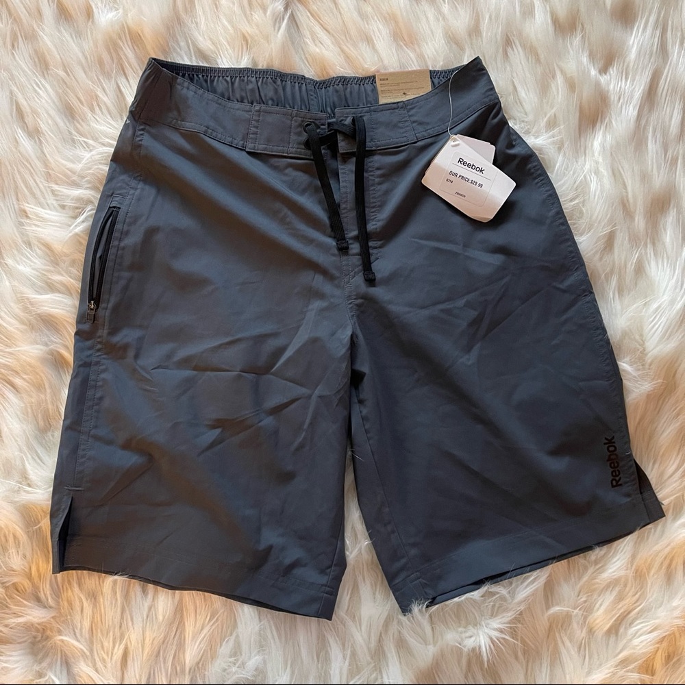 NEW Reebok_ Playdry Workout Shorts in Gray Size Medium
